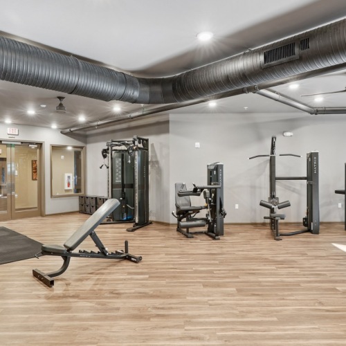 Open and well-lit fitness center